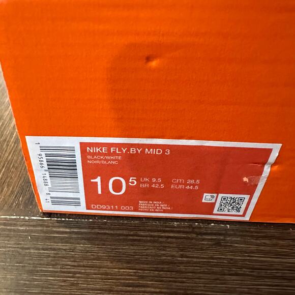 Nike Fly.By Mid 3 Black/White Men’s Size 10.5 - Picture 9 of 10